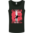 Deep into the Ocean Scuba Diving Diver Mens Vest Tank Top Black