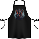 Demon Emperor Evil Skull Cotton Apron 100% Organic Black