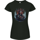 Demon Emperor Evil Skull Womens Petite Cut T-Shirt Black