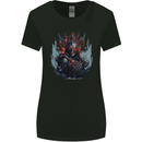 Demon Emperor Evil Skull Womens Wider Cut T-Shirt Black