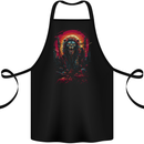 Demon Lion Zombie Cotton Apron 100% Organic Black