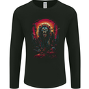 Demon Lion Zombie Mens Long Sleeve T-Shirt Black