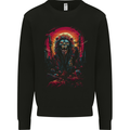 Demon Lion Zombie Mens Sweatshirt Jumper Black
