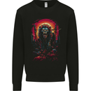 Demon Lion Zombie Mens Sweatshirt Jumper Black