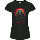 Demon Lion Zombie Womens Petite Cut T-Shirt Black