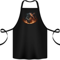 Demon Rocker Rock n Roll Heavy Metal Guitar Skull Cotton Apron 100% Organic Black