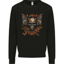 Demonic Bat Skull Satan Grim Reaper Demon Mens Sweatshirt Jumper Black