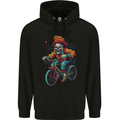 Demonic Clown On a Bicycle Cycling Halloween Mens 80% Cotton Hoodie Black