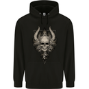 Demonic Skull Triangle Heavy Metal Mens 80% Cotton Hoodie Black