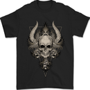 Demonic Skull Triangle Heavy Metal Mens T-Shirt 100% Cotton Black