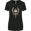 Demonic Skull Triangle Heavy Metal Womens Wider Cut T-Shirt Black