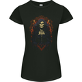 Demonic Witch Halloween Womens Petite Cut T-Shirt Black