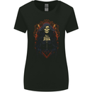 Demonic Witch Halloween Womens Wider Cut T-Shirt Black