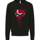 Denmark Skull Gym Training Bodybuilding Mens Sweatshirt Jumper Black