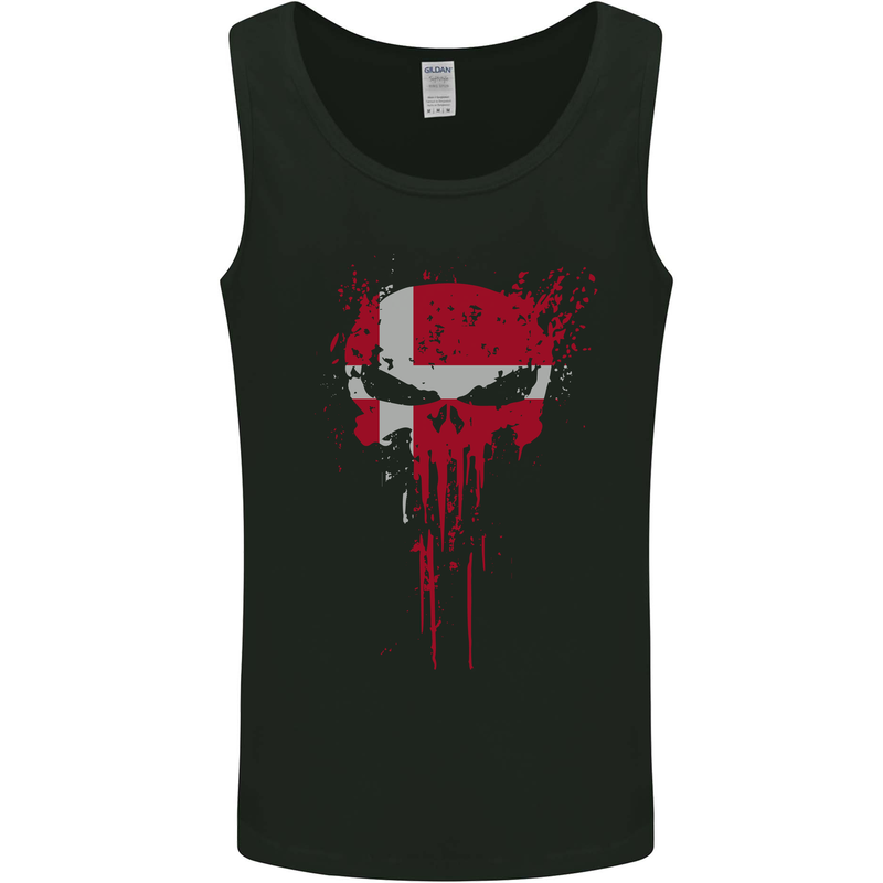 Denmark Skull Gym Training Bodybuilding Mens Vest Tank Top Black