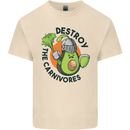 Destroy the Carnivores Funny Vegan Vegetarian Mens Cotton T-Shirt Tee Top Natural