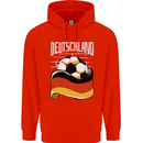 Deutschland Football German Germany Soccer Childrens Kids Hoodie Bright Red