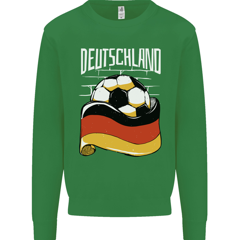 Deutschland Football German Germany Soccer Kids Sweatshirt Jumper Irish Green