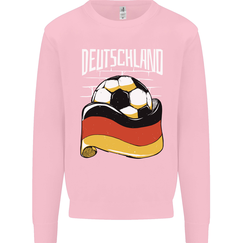 Deutschland Football German Germany Soccer Kids Sweatshirt Jumper Light Pink