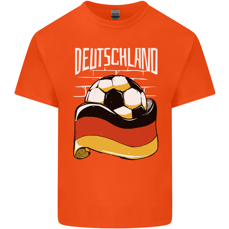 Deutschland Football German Germany Soccer Kids T-Shirt Childrens Orange