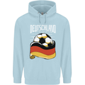 Deutschland Football German Germany Soccer Mens 80% Cotton Hoodie Light Blue