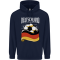 Deutschland Football German Germany Soccer Mens 80% Cotton Hoodie Navy Blue