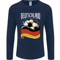 Deutschland Football German Germany Soccer Mens Long Sleeve T-Shirt Navy Blue