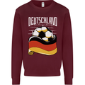 Deutschland Football German Germany Soccer Mens Sweatshirt Jumper Maroon