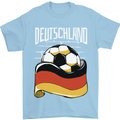 Deutschland Football German Germany Soccer Mens T-Shirt 100% Cotton Light Blue