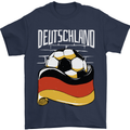 Deutschland Football German Germany Soccer Mens T-Shirt 100% Cotton Navy Blue