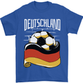 Deutschland Football German Germany Soccer Mens T-Shirt 100% Cotton Royal Blue