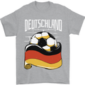 Deutschland Football German Germany Soccer Mens T-Shirt 100% Cotton Sports Grey