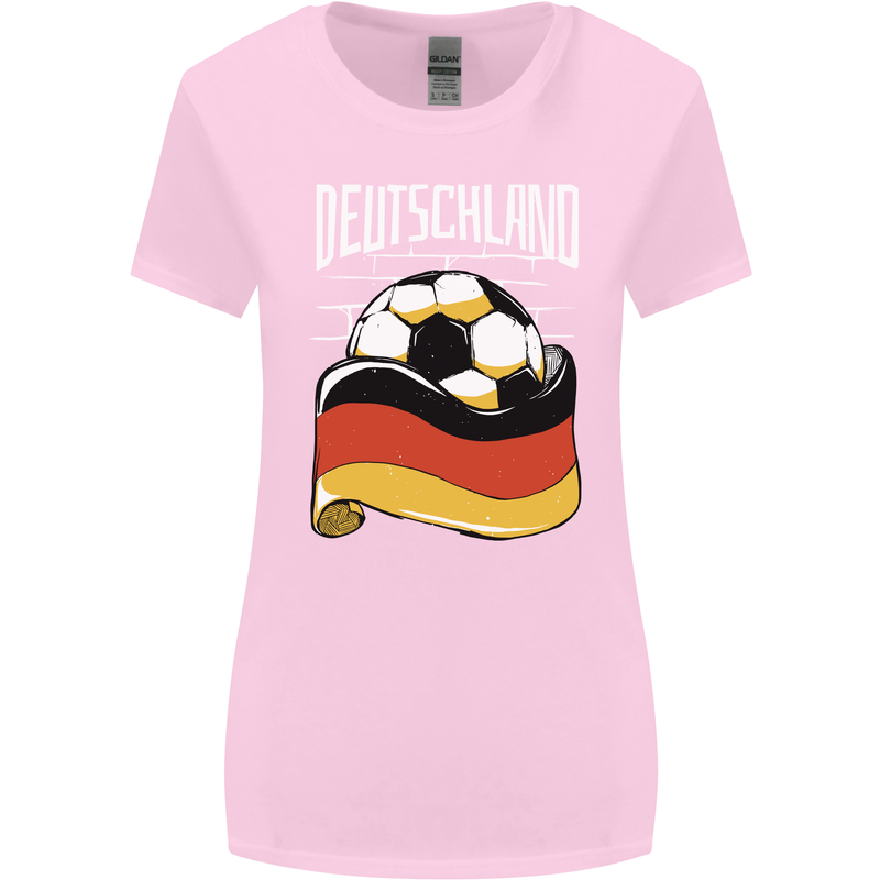 Deutschland Football German Germany Soccer Womens Wider Cut T-Shirt Light Pink