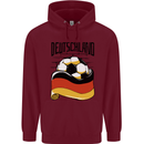 Deutschland Football Germany German Soccer Childrens Kids Hoodie Maroon