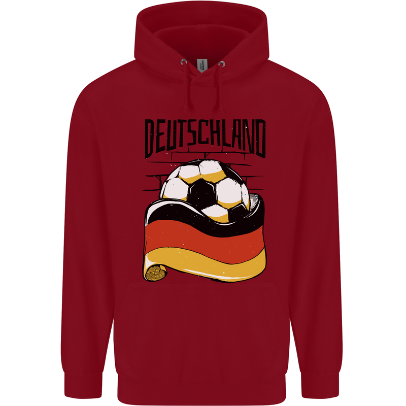 Deutschland Football Germany German Soccer Childrens Kids Hoodie Red