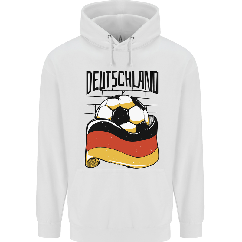 Deutschland Football Germany German Soccer Childrens Kids Hoodie White