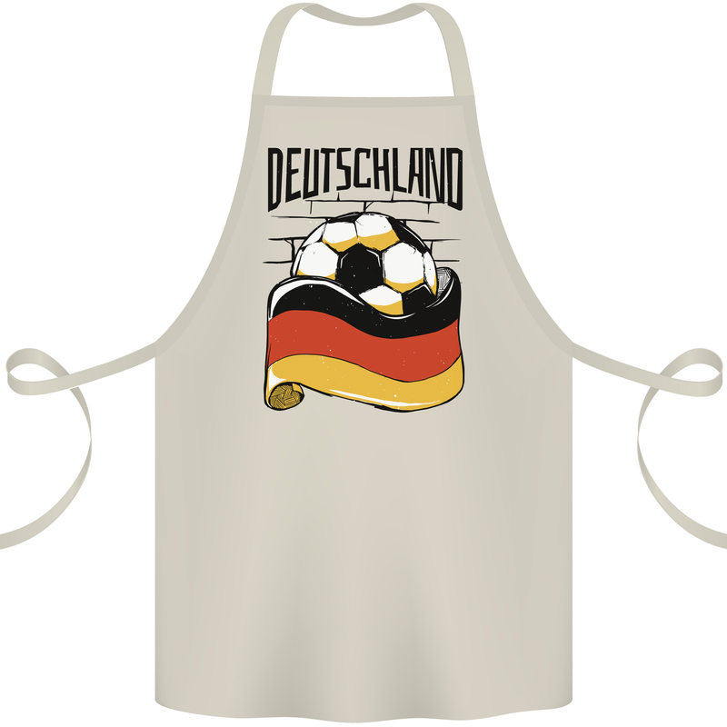Deutschland Football Germany German Soccer Cotton Apron 100% Organic Natural