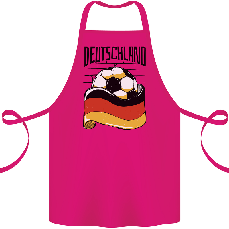 Deutschland Football Germany German Soccer Cotton Apron 100% Organic Pink