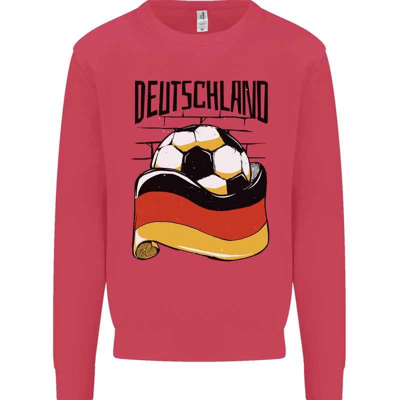Deutschland Football Germany German Soccer Kids Sweatshirt Jumper Heliconia