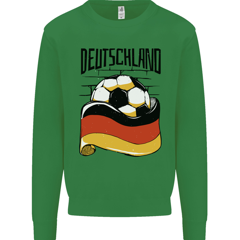 Deutschland Football Germany German Soccer Kids Sweatshirt Jumper Irish Green