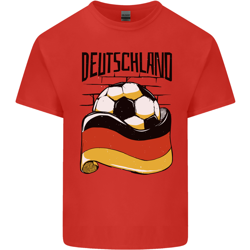 Deutschland Football Germany German Soccer Kids T-Shirt Childrens Red