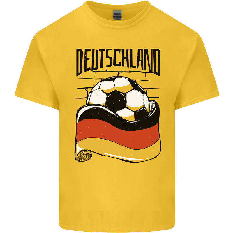 Deutschland Football Germany German Soccer Kids T-Shirt Childrens Yellow