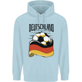 Deutschland Football Germany German Soccer Mens 80% Cotton Hoodie Light Blue
