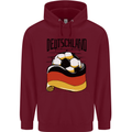 Deutschland Football Germany German Soccer Mens 80% Cotton Hoodie Maroon