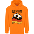 Deutschland Football Germany German Soccer Mens 80% Cotton Hoodie Orange