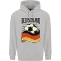Deutschland Football Germany German Soccer Mens 80% Cotton Hoodie Sports Grey