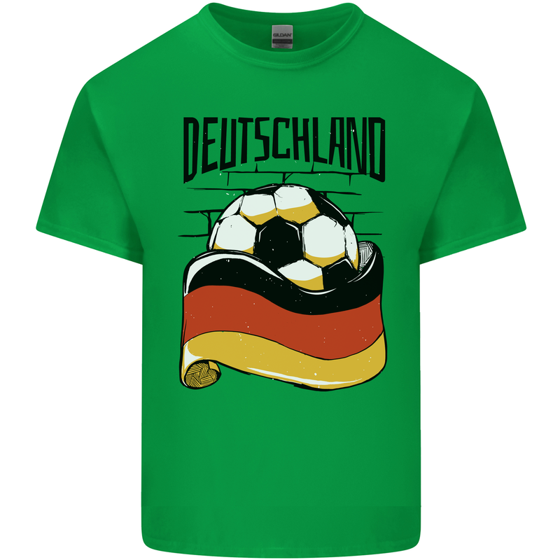 Deutschland Football Germany German Soccer Mens Cotton T-Shirt Tee Top Irish Green