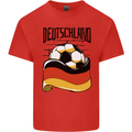 Deutschland Football Germany German Soccer Mens Cotton T-Shirt Tee Top Red