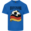 Deutschland Football Germany German Soccer Mens Cotton T-Shirt Tee Top Royal Blue