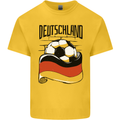 Deutschland Football Germany German Soccer Mens Cotton T-Shirt Tee Top Yellow